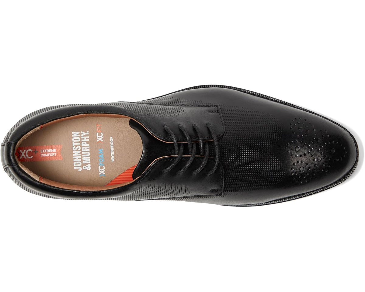 Men's Johnston & Murphy Xc Copley Wingtip Black Waterproof Embossed Full Grain - Eurostride