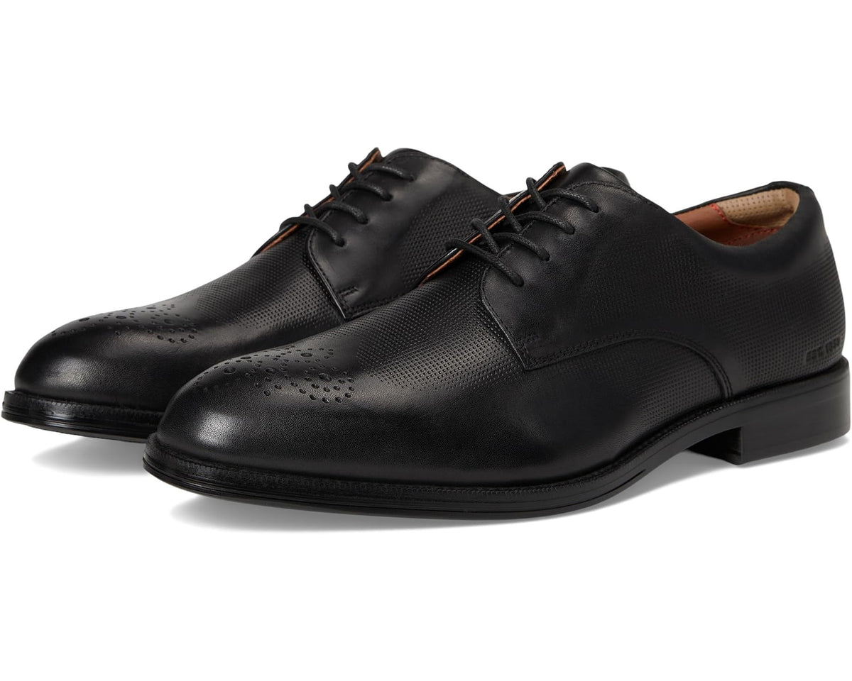 Men's Johnston & Murphy Xc Copley Wingtip Black Waterproof Embossed Full Grain - Eurostride