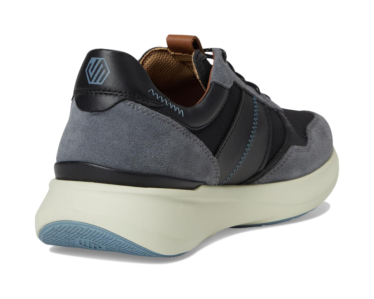 Men's Johnston & Murphy Xc Declan Jogger Gray Waterproof Suede/Black Waterproof Full Grain - Eurostride