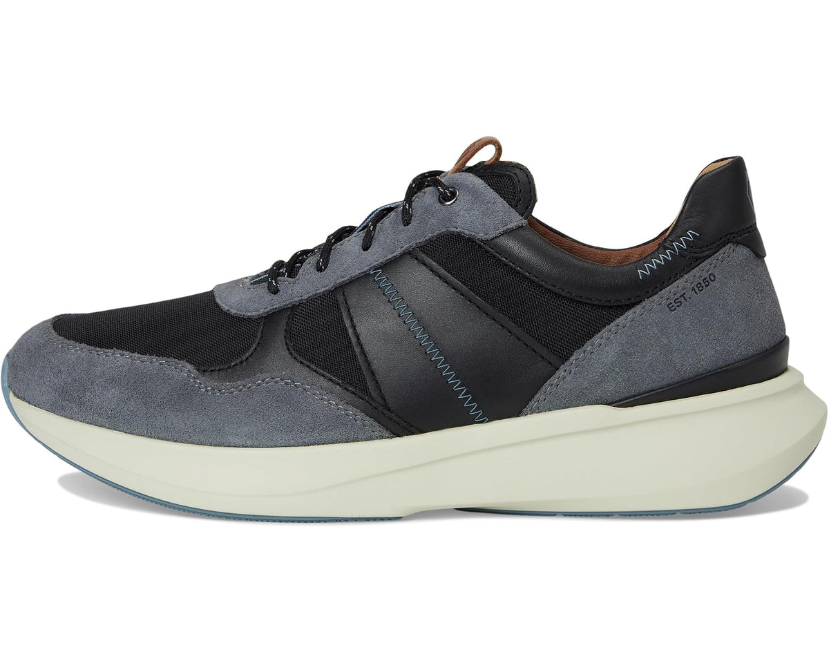 Men's Johnston & Murphy Xc Declan Jogger Gray Waterproof Suede/Black Waterproof Full Grain - Eurostride