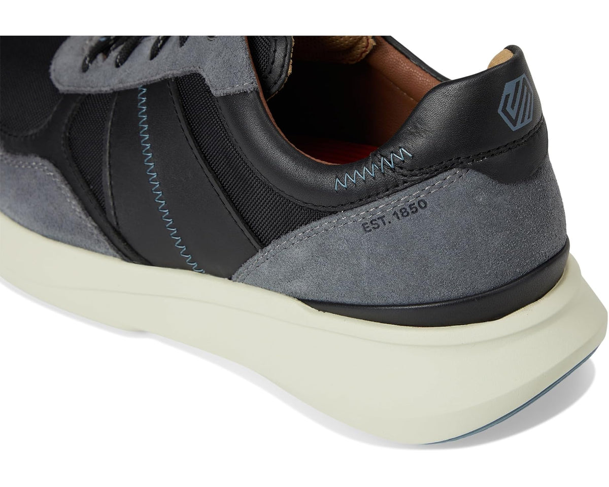 Men's Johnston & Murphy Xc Declan Jogger Gray Waterproof Suede/Black Waterproof Full Grain - Eurostride