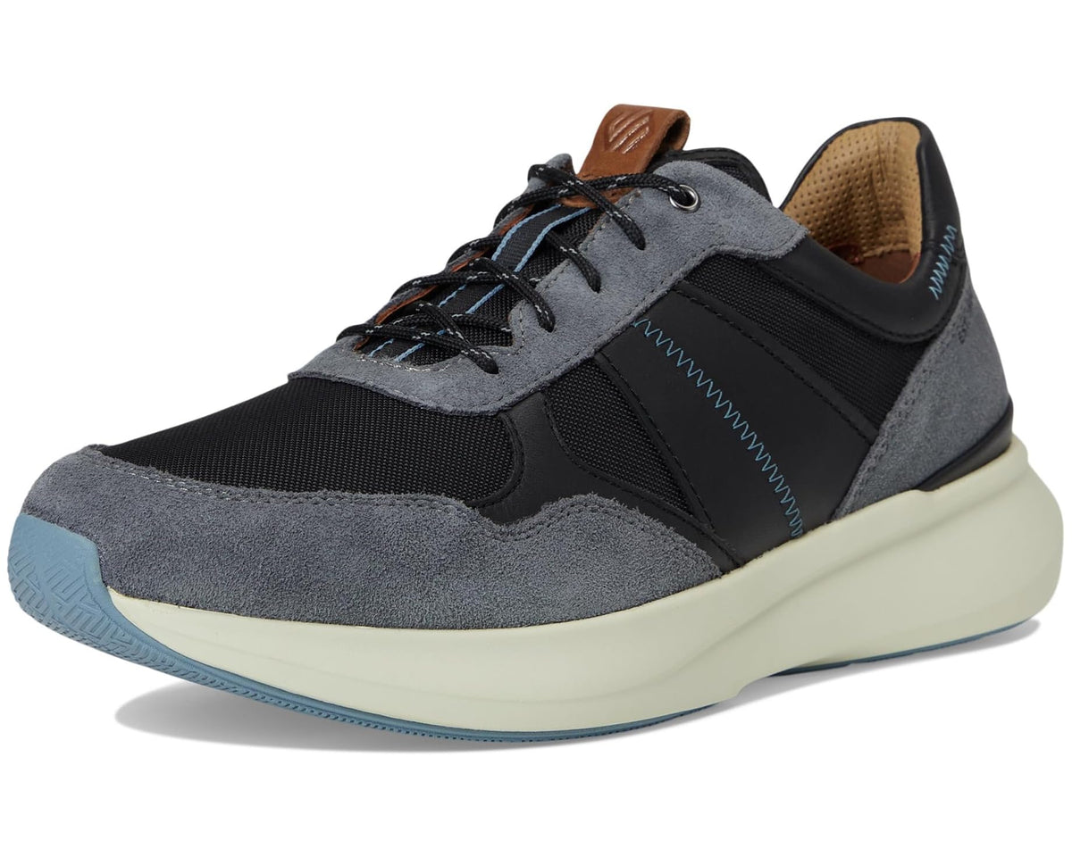 Men's Johnston & Murphy Xc Declan Jogger Gray Waterproof Suede/Black Waterproof Full Grain - Eurostride