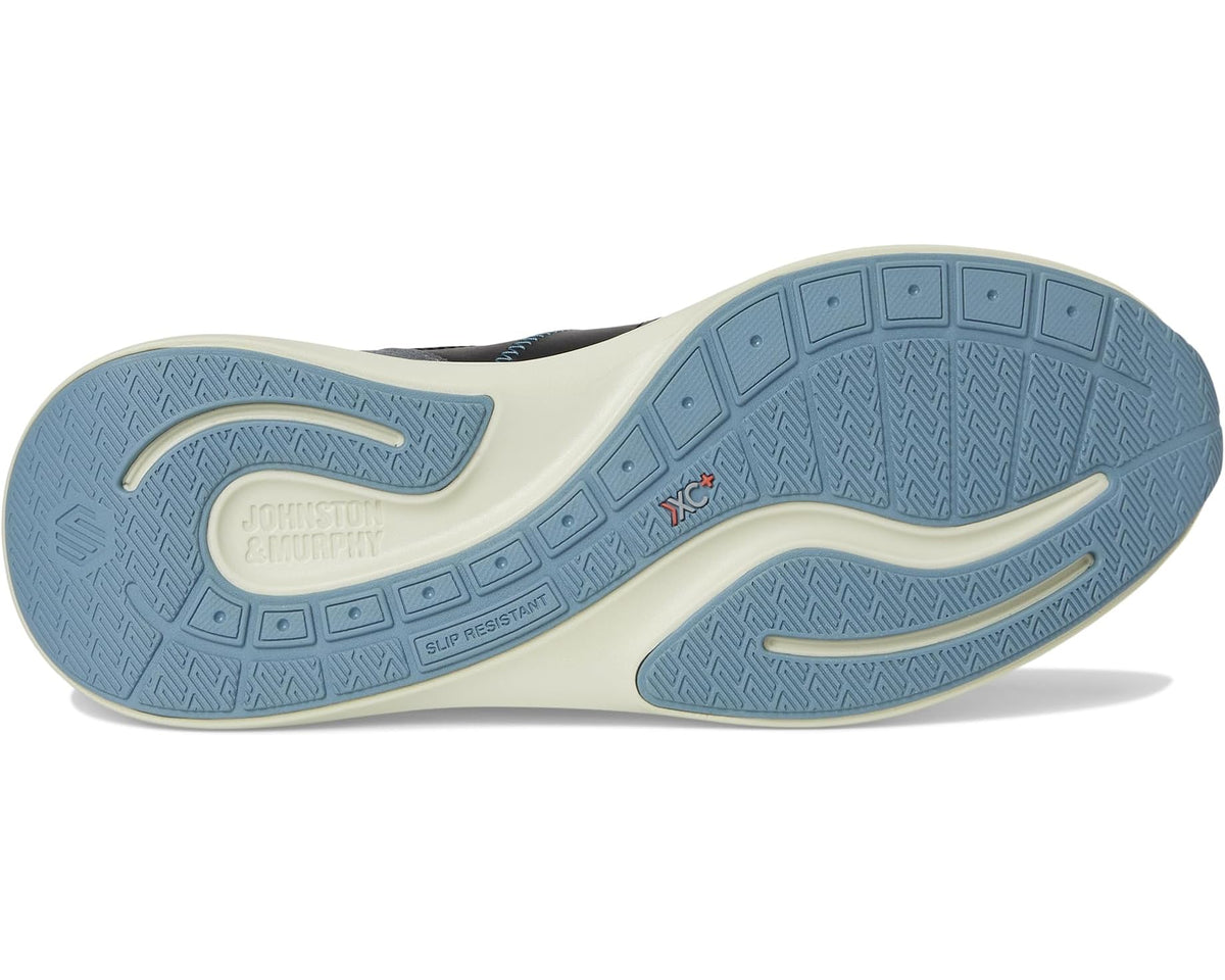 Men's Johnston & Murphy Xc Declan Jogger Gray Waterproof Suede/Black Waterproof Full Grain - Eurostride