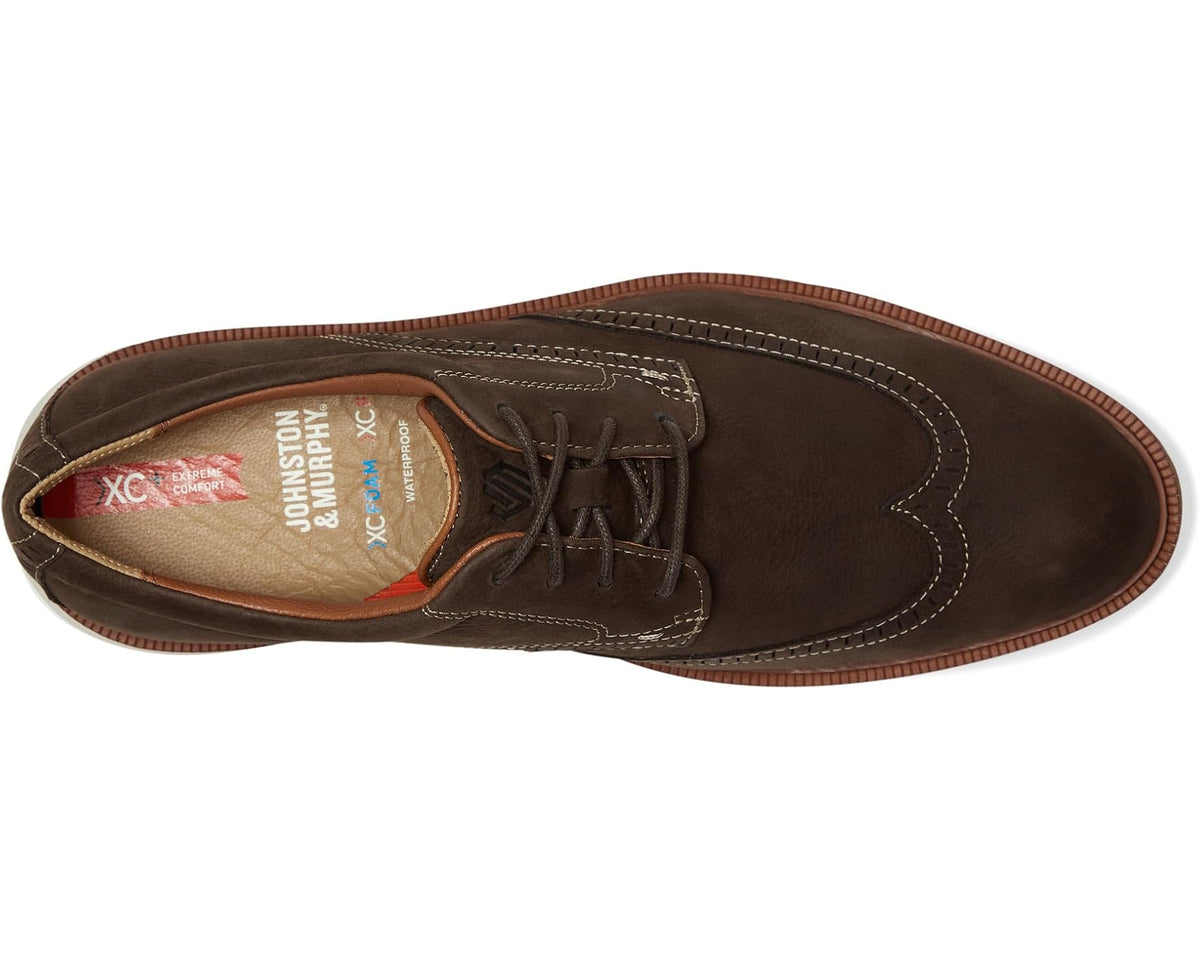 Men's Johnston & Murphy Xc Parker Wingtip Brown Waterproof Nubuck - Eurostride