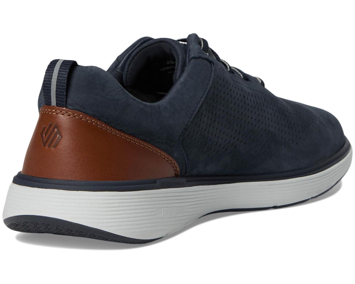Men's Johnston & Murphy XC4 Prentiss 2 Embossed U-Throat Navy Tumbled Nubuck - Eurostride