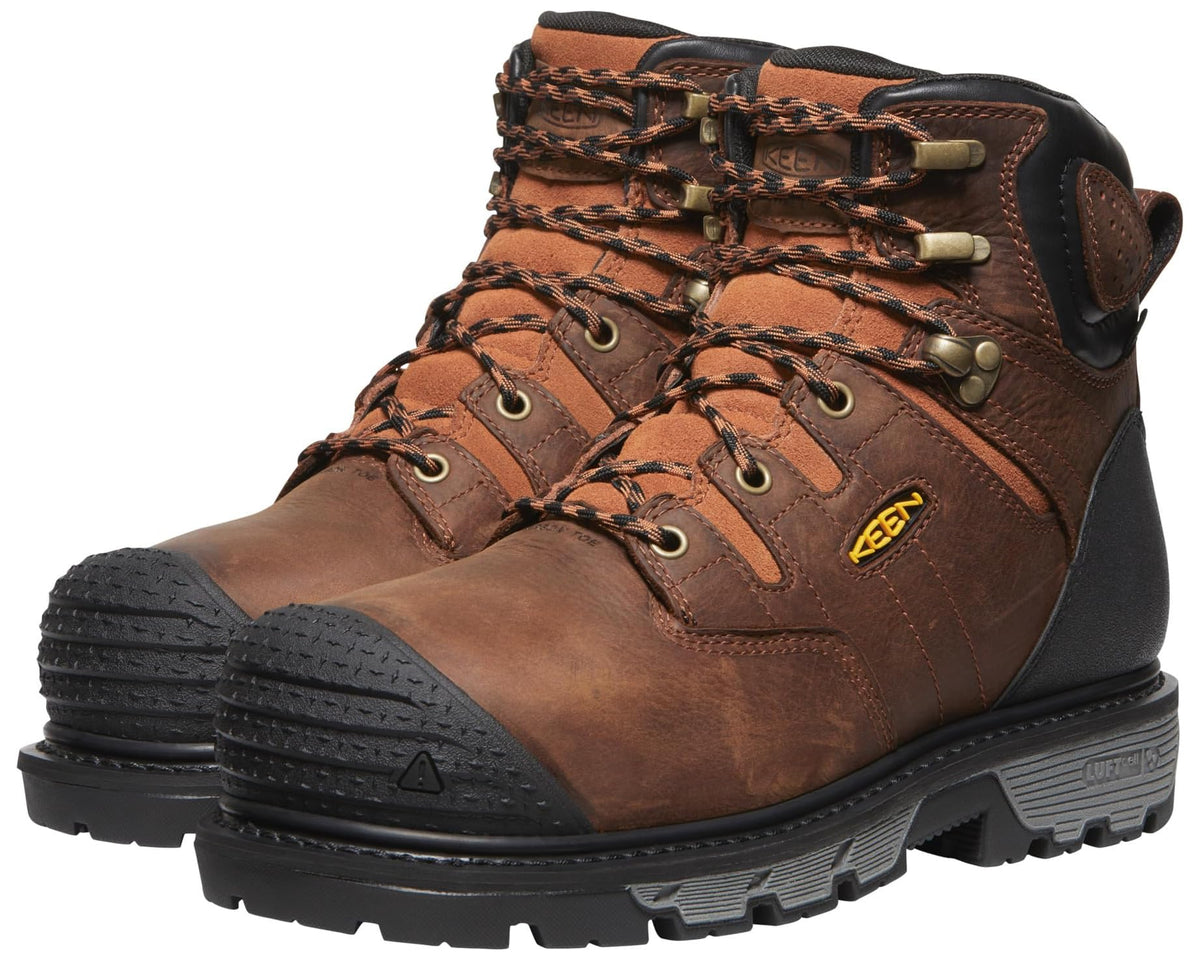 Men's KEEN Utility Camden 6 Waterproof Internal Met (Comp Toe) Leather Brown/Black - Eurostride