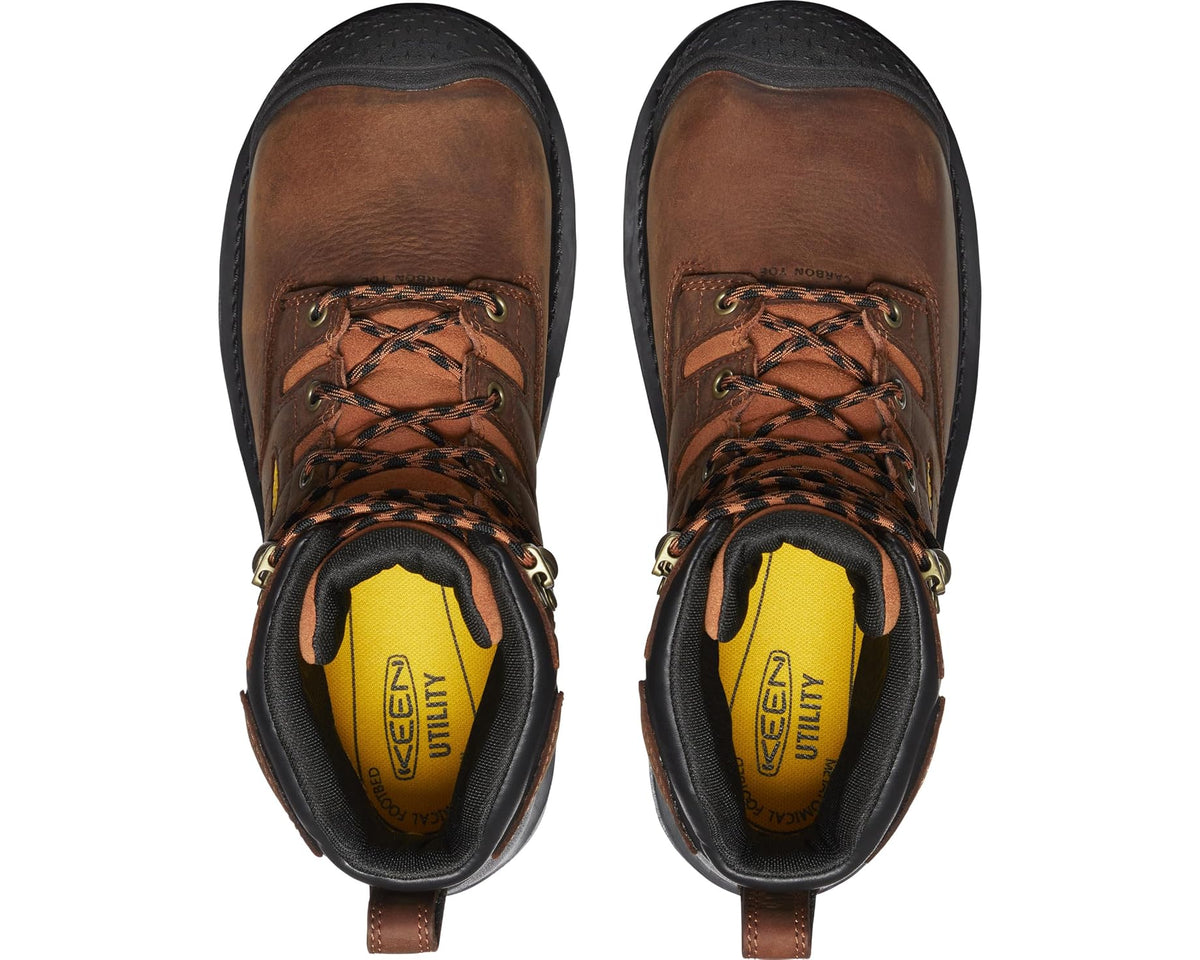 Men's KEEN Utility Camden 6 Waterproof Internal Met (Comp Toe) Leather Brown/Black - Eurostride