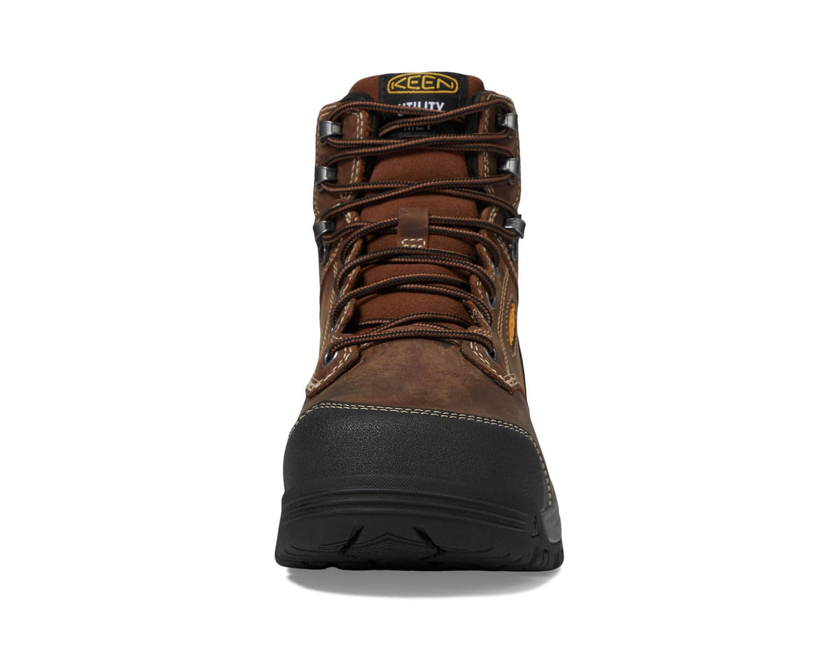 Men's KEEN Utility Evanston 6·Composite Toe Waterproof Internal Met Guard Bison/Black - Eurostride