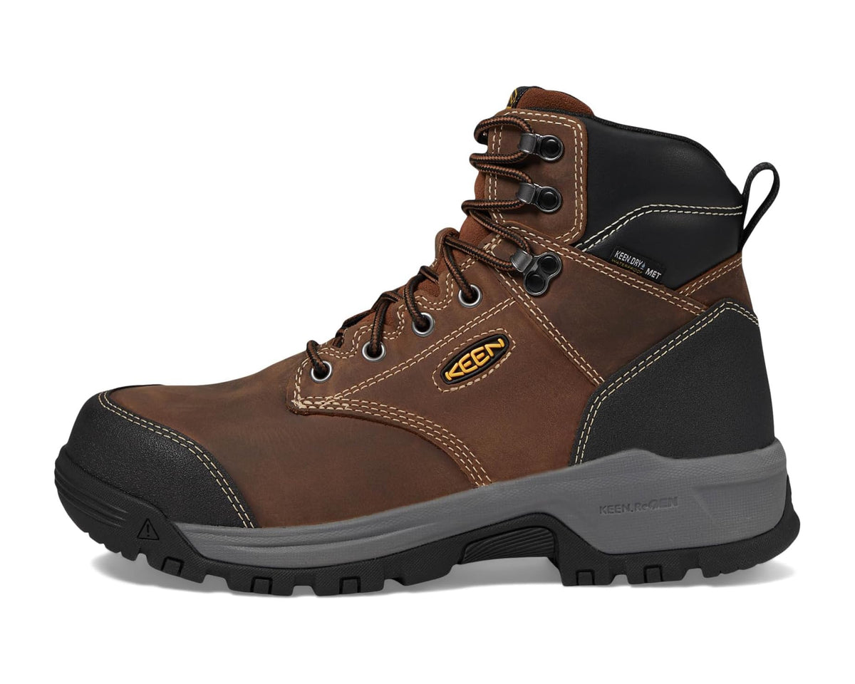 Men's KEEN Utility Evanston 6·Composite Toe Waterproof Internal Met Guard Bison/Black - Eurostride
