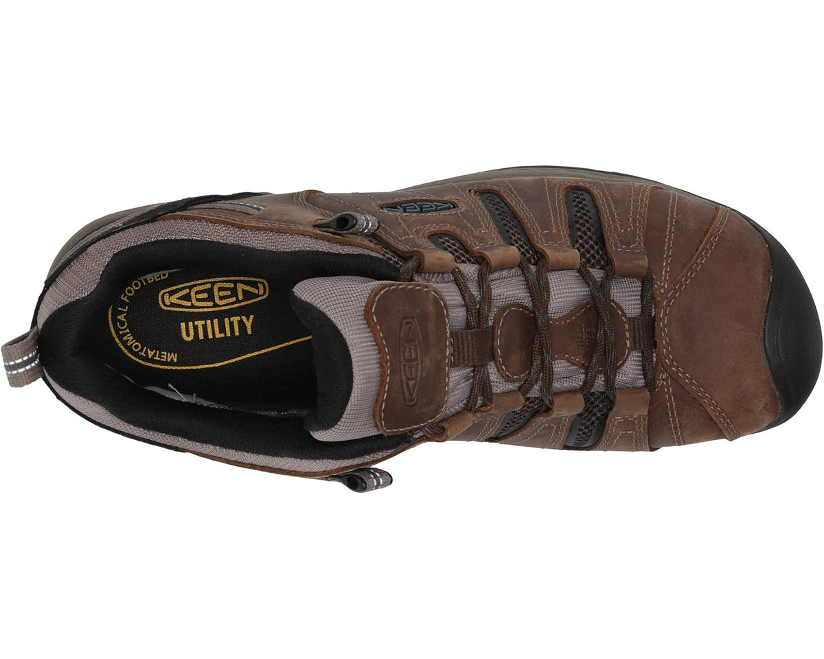 Men's KEEN Utility Flint II Waterproof (Steel Toe) Cascade Brown/Orion Blue - Eurostride