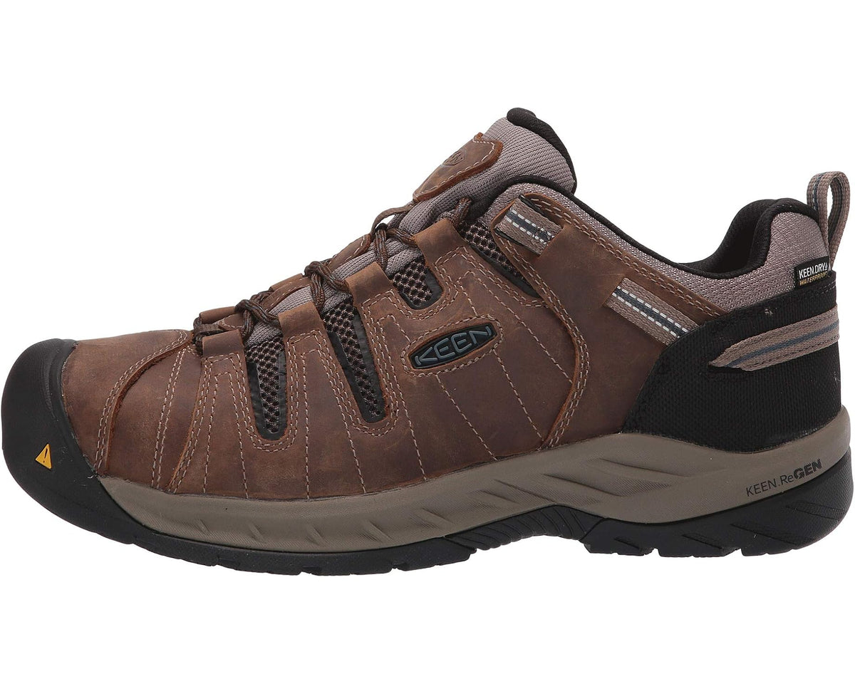 Men's KEEN Utility Flint II Waterproof (Steel Toe) Cascade Brown/Orion Blue - Eurostride
