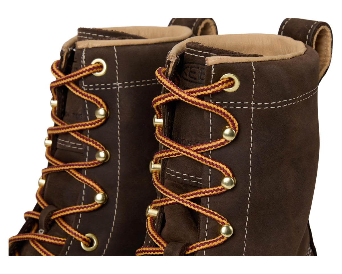 Men's KEEN Utility Liberty 8 Waterproof 90? Heel Boots (Carbon Toe) Coffee Bean/Black - Eurostride
