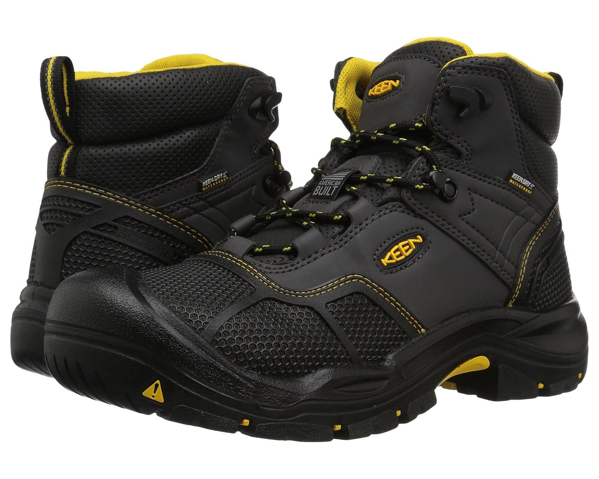 Men's KEEN Utility Logandale Waterproof Steel Toe Raven/Black - Eurostride