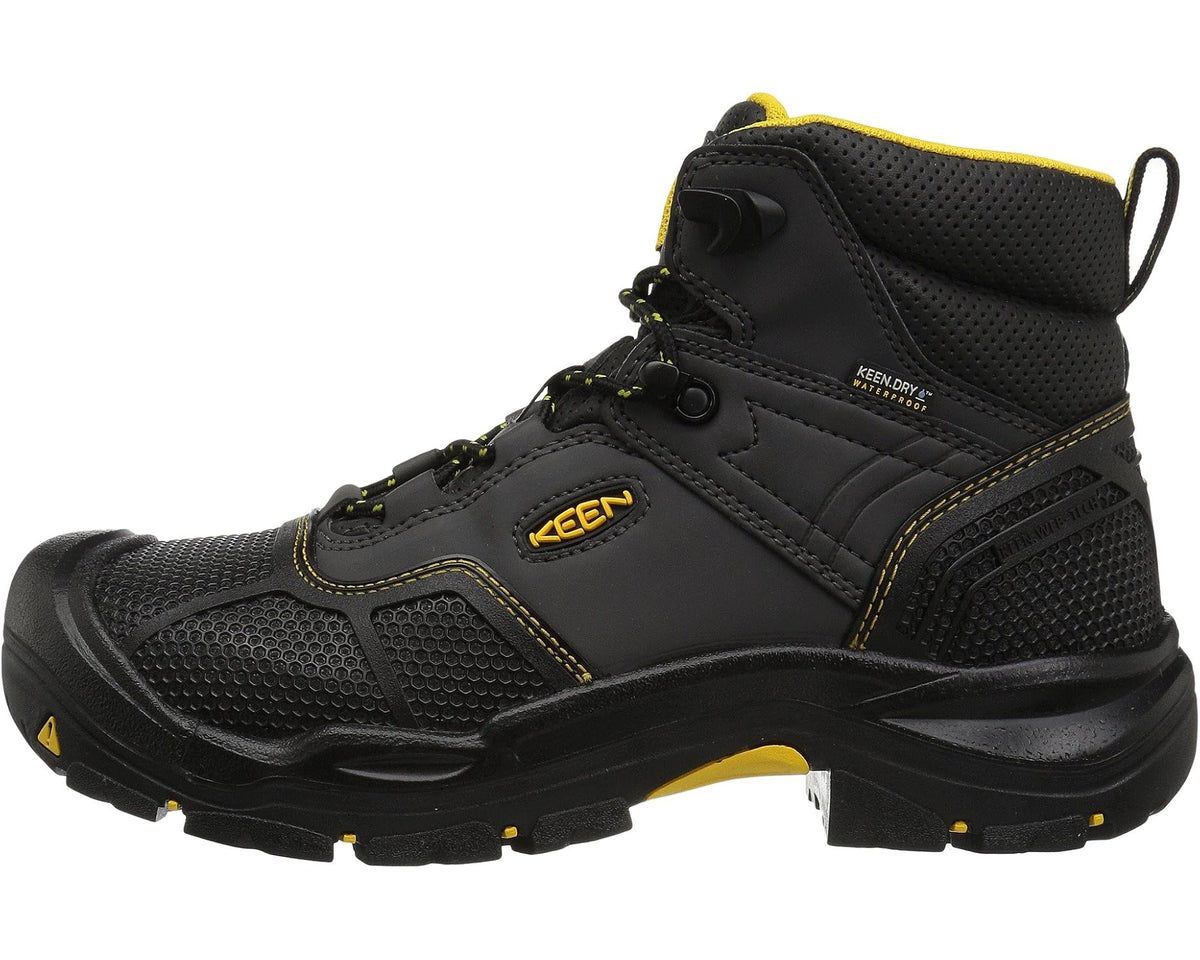 Men's KEEN Utility Logandale Waterproof Steel Toe Raven/Black - Eurostride