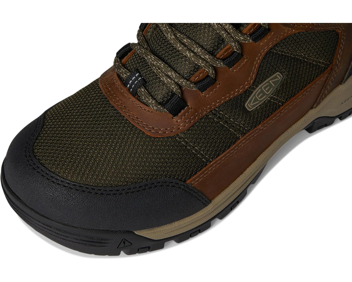 Men's KEEN Utility Skokie Waterproof Work Boots (Soft Toe) Forest Night/Black - Eurostride