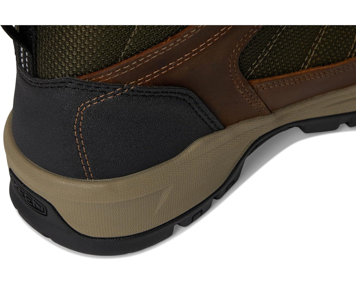 Men's KEEN Utility Skokie Waterproof Work Boots (Soft Toe) Forest Night/Black - Eurostride