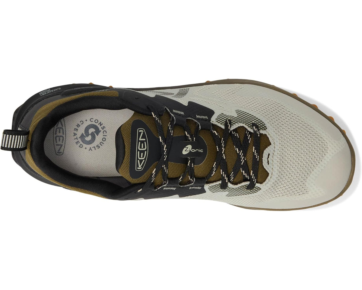 Men's KEEN Zionic NXT Waterproof Hiking Shoes Abbey Stone/Dark Olive - Eurostride