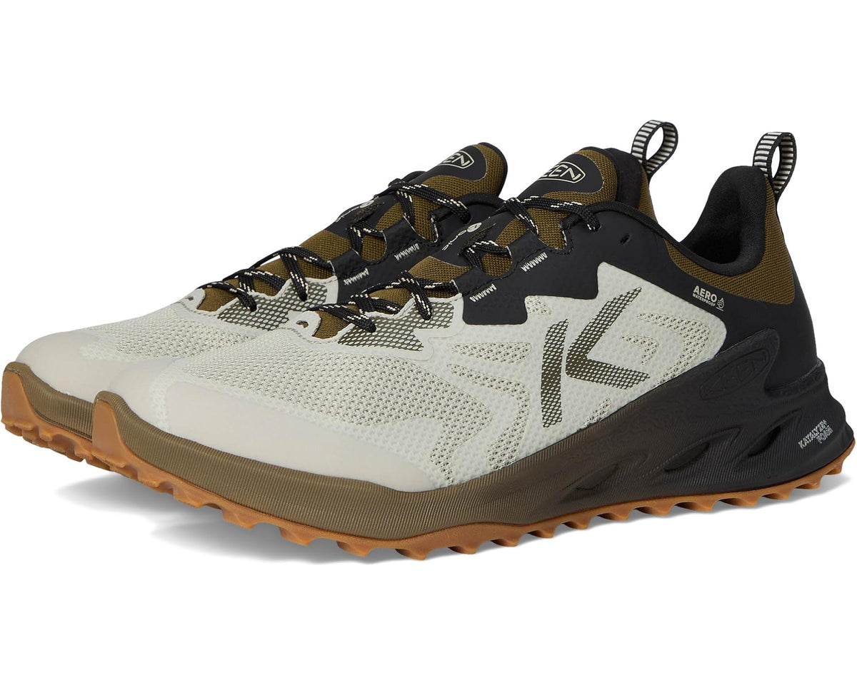 Men's KEEN Zionic NXT Waterproof Hiking Shoes Abbey Stone/Dark Olive - Eurostride