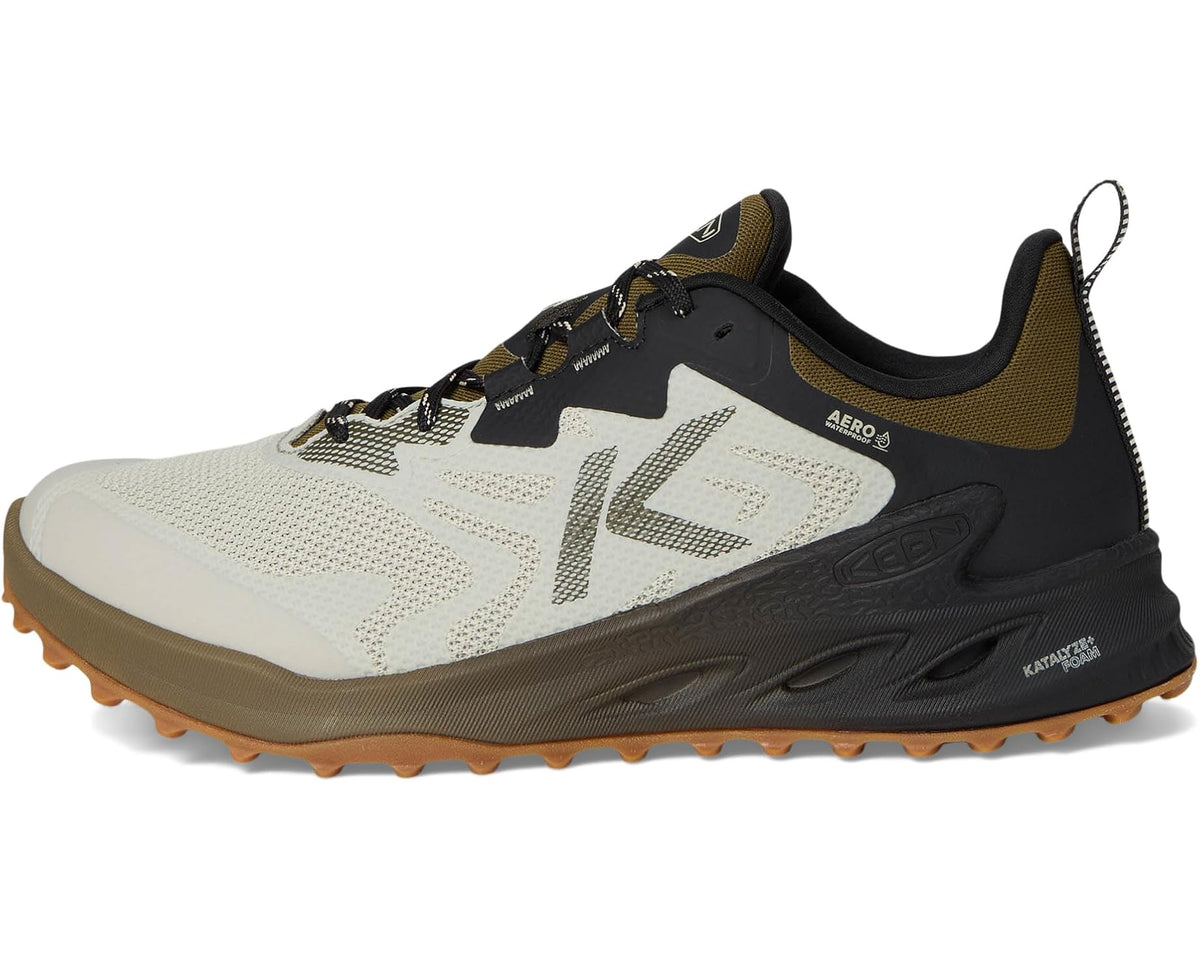 Men's KEEN Zionic NXT Waterproof Hiking Shoes Abbey Stone/Dark Olive - Eurostride