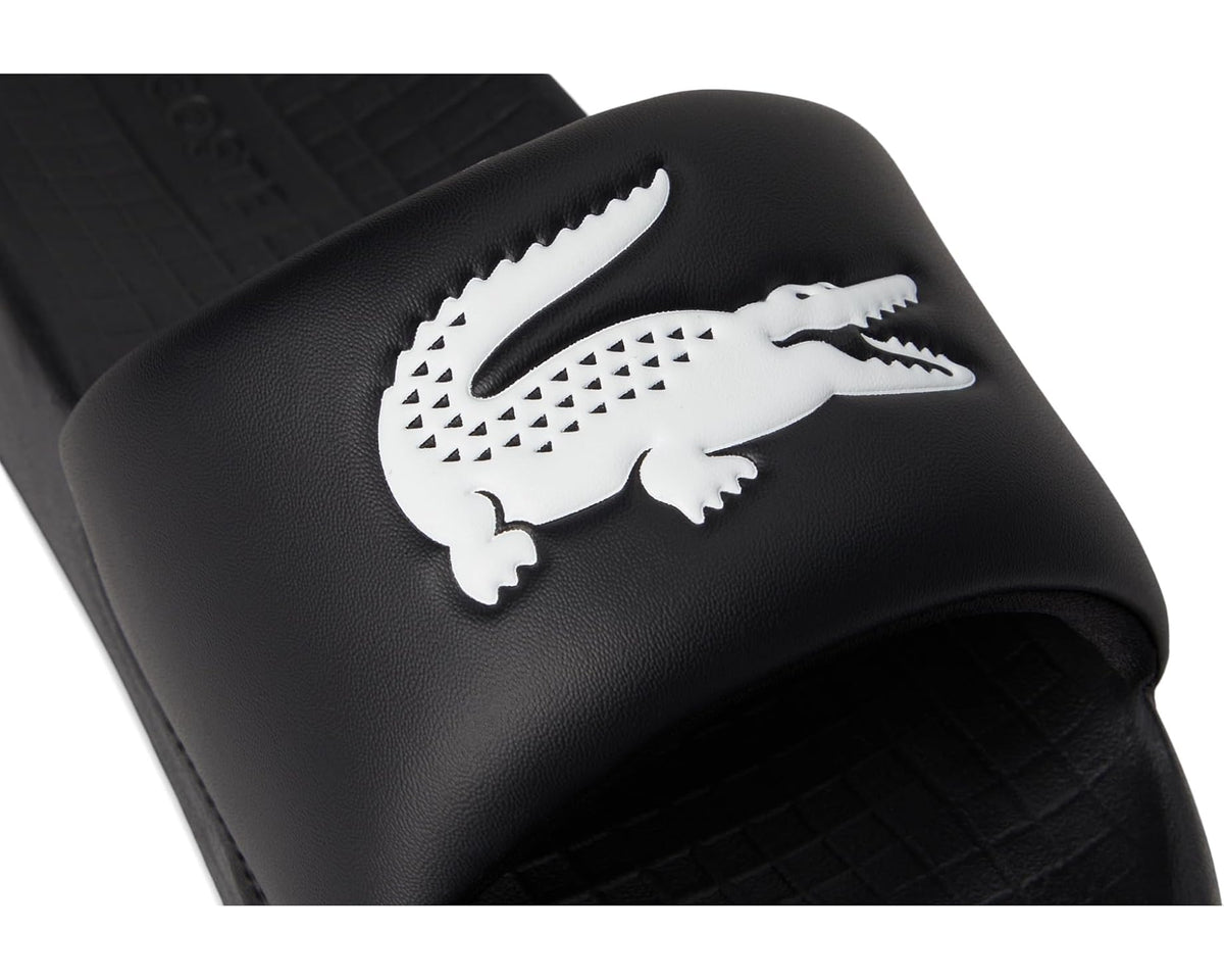 Men's Lacoste Serve Slide 1.0 Black/White Croc - Eurostride