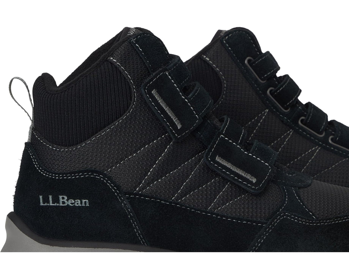 Men's L.L.Bean Snow Sneaker 5 Boot Mid Water Resistant Insulated Hook-and-Loop Black/Black - Eurostride