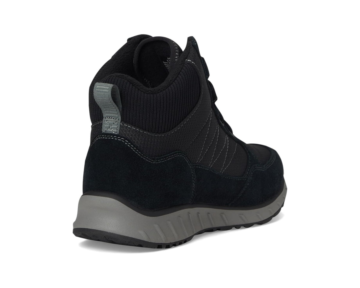 Men's L.L.Bean Snow Sneaker 5 Boot Mid Water Resistant Insulated Hook-and-Loop Black/Black - Eurostride
