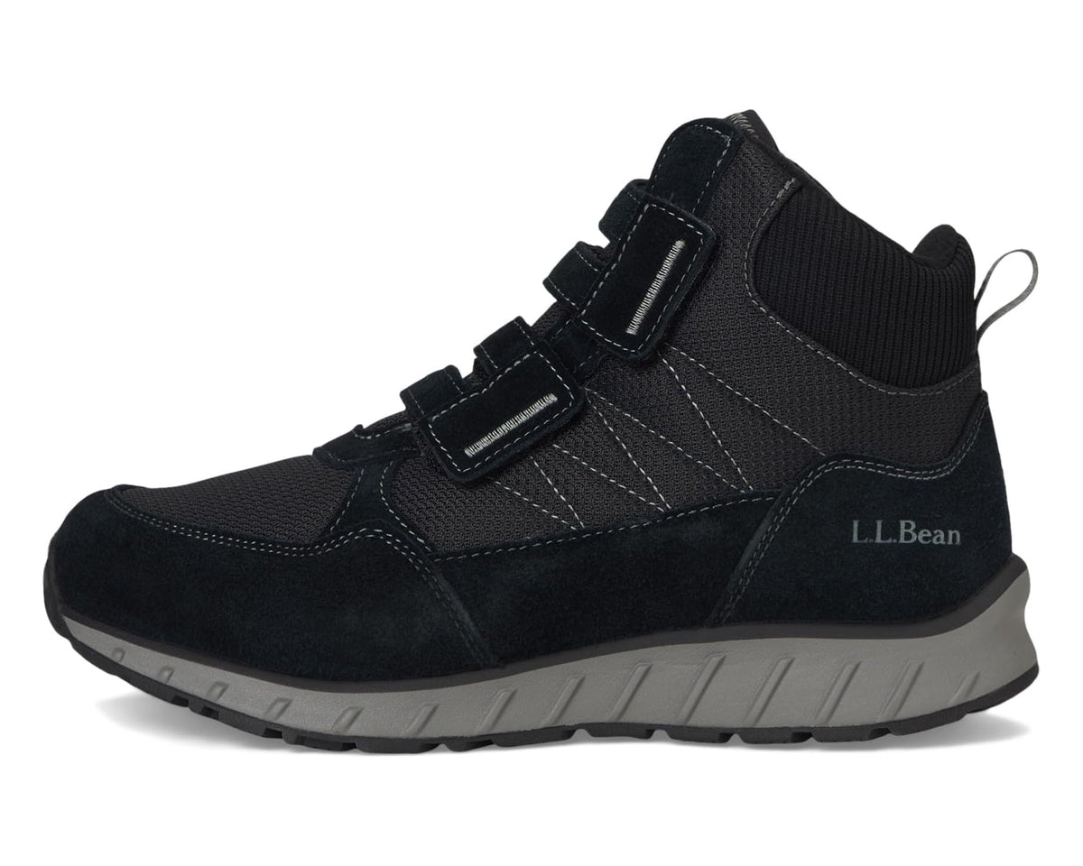Men's L.L.Bean Snow Sneaker 5 Boot Mid Water Resistant Insulated Hook-and-Loop Black/Black - Eurostride