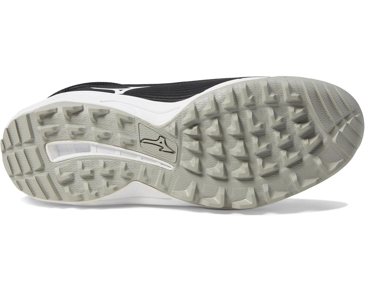 Men's Mizuno Ambition 3 BB Mid AS Baseball Cleats Black/White - Eurostride
