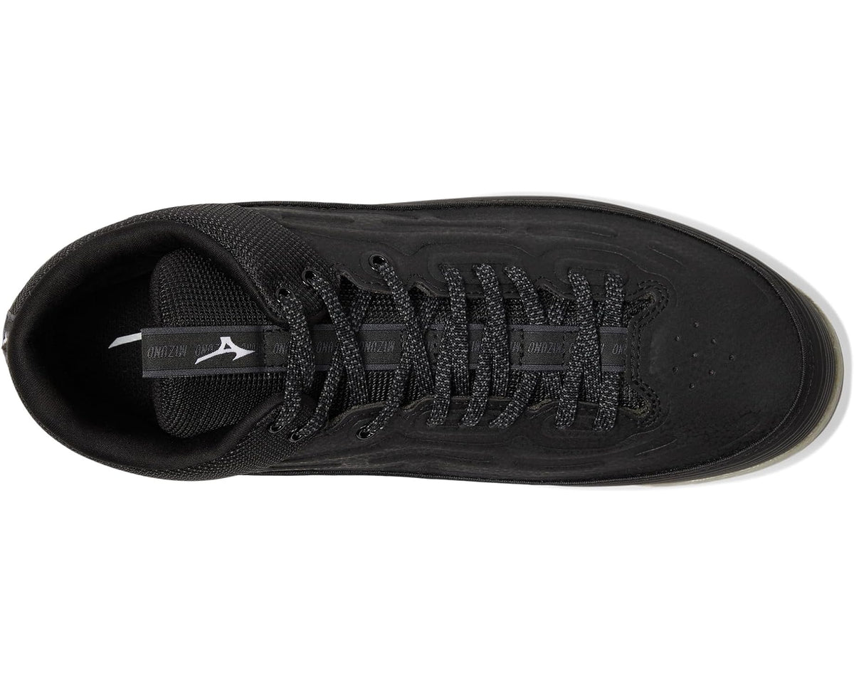 Men's Mizuno Ambition 3 BB Mid AS Baseball Cleats Black/White - Eurostride