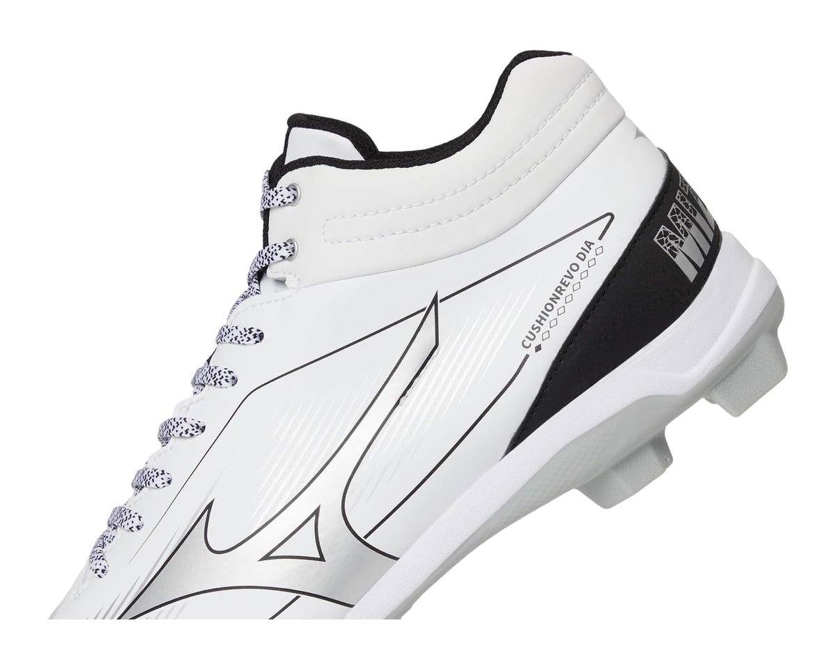 Men's Mizuno Cushionrevo Diamond Mid Tpu White/Black - Eurostride