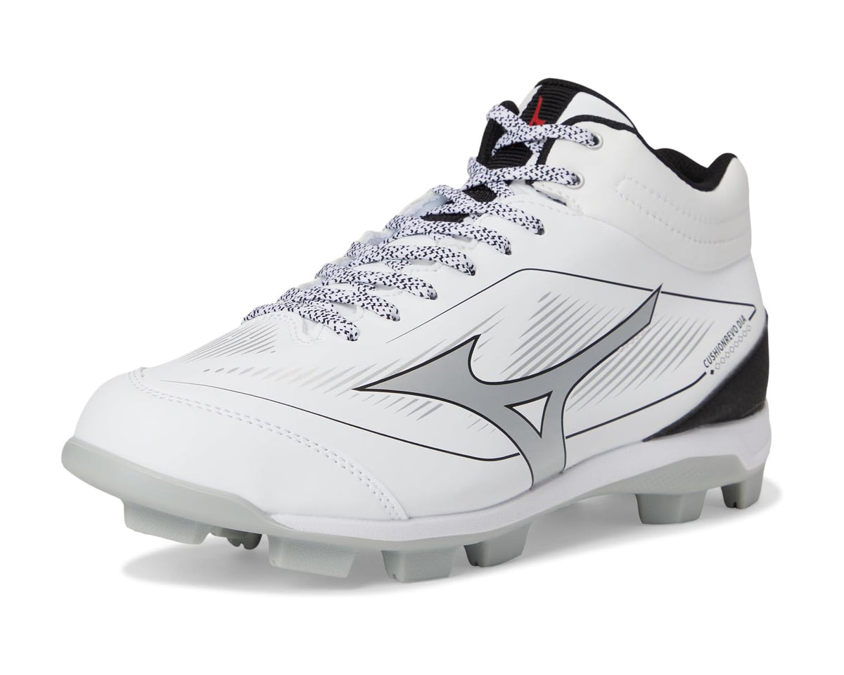 Men's Mizuno Cushionrevo Diamond Mid Tpu White/Black - Eurostride