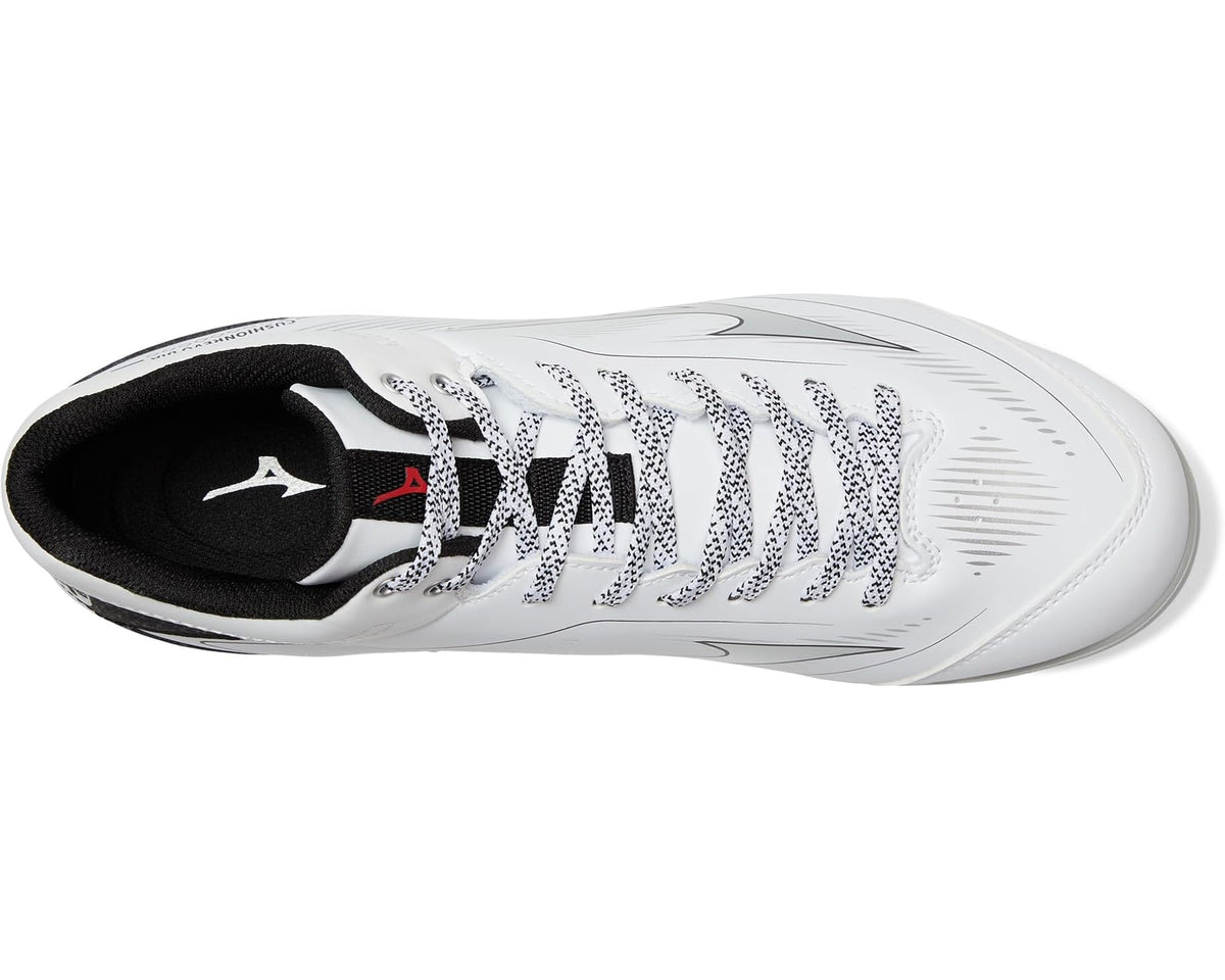 Men's Mizuno Cushionrevo Diamond Mid Tpu White/Black - Eurostride