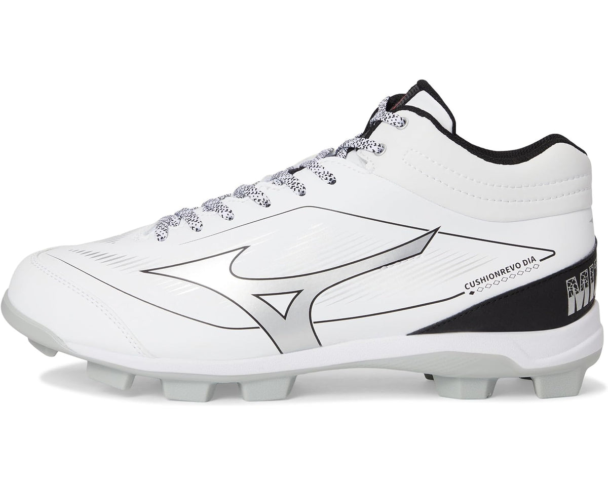 Men's Mizuno Cushionrevo Diamond Mid Tpu White/Black - Eurostride