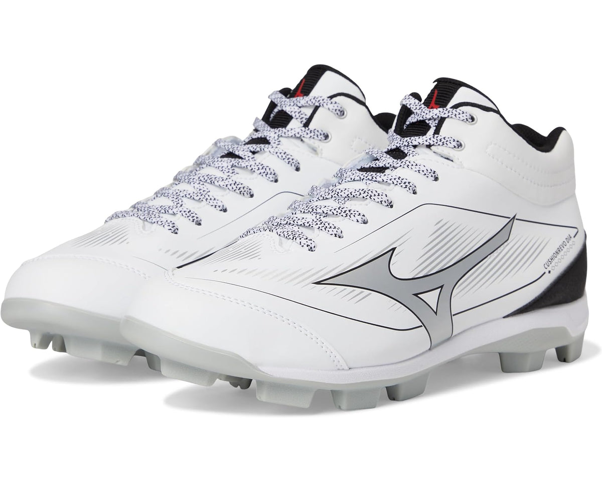 Men's Mizuno Cushionrevo Diamond Mid Tpu White/Black - Eurostride