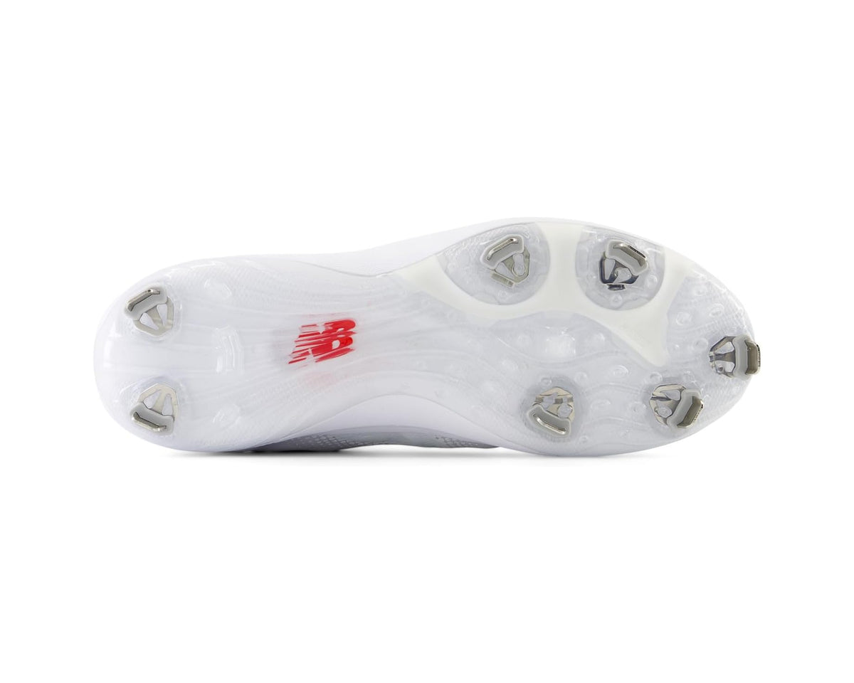 Men's New Balance FuelCell 4040 v7 Mid-Metal Baseball Cleats Optic White/Raincloud - Eurostride