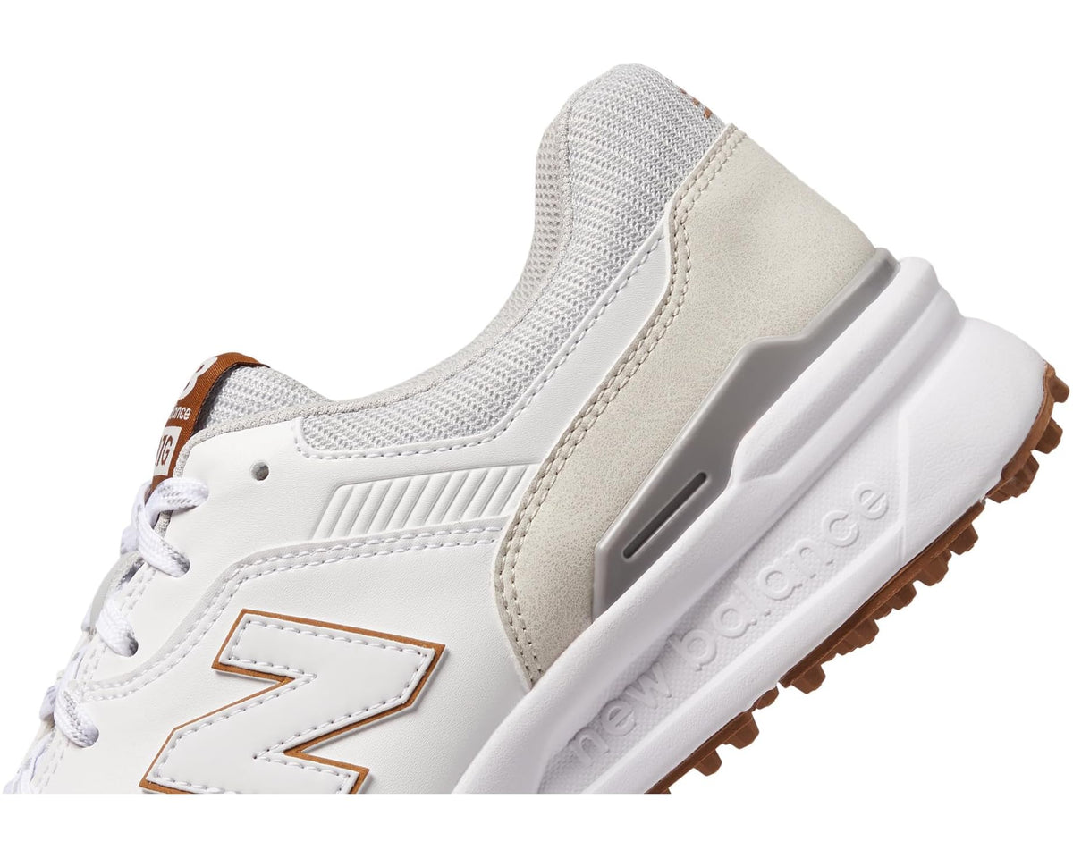 Men's New Balance Golf 997 SL Golf Shoes White/Grey - Eurostride
