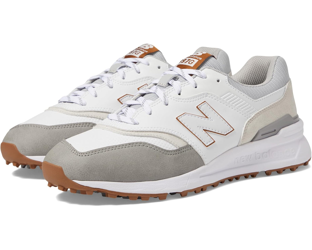 Men's New Balance Golf 997 SL Golf Shoes White/Grey - Eurostride