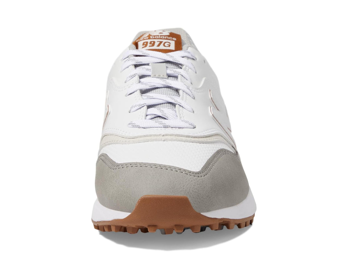 Men's New Balance Golf 997 SL Golf Shoes White/Grey - Eurostride