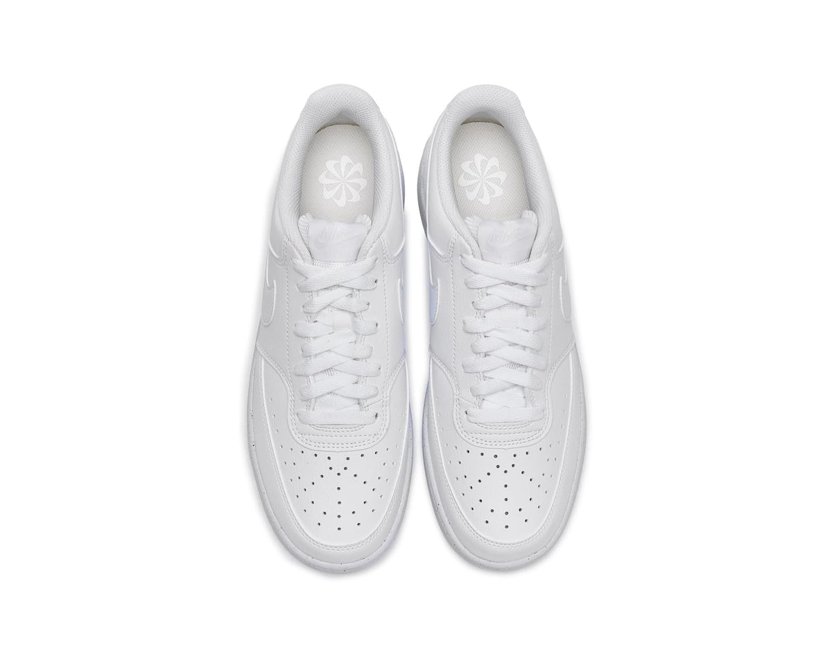 Men's Nike Court Vision Low Next Nature White/White/White - Eurostride