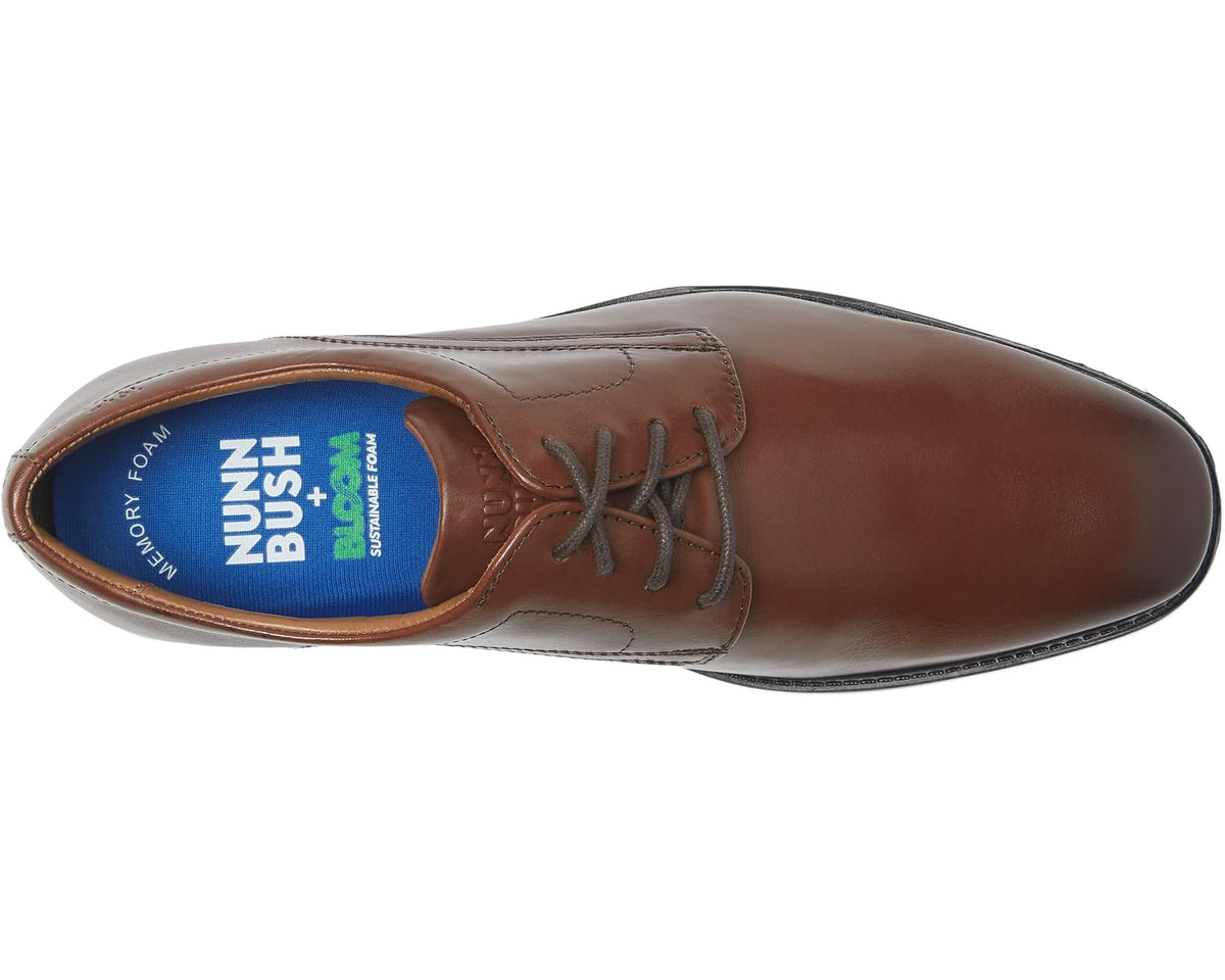 Men's Nunn Bush Baxter Plain Toe Oxford Cognac - Eurostride