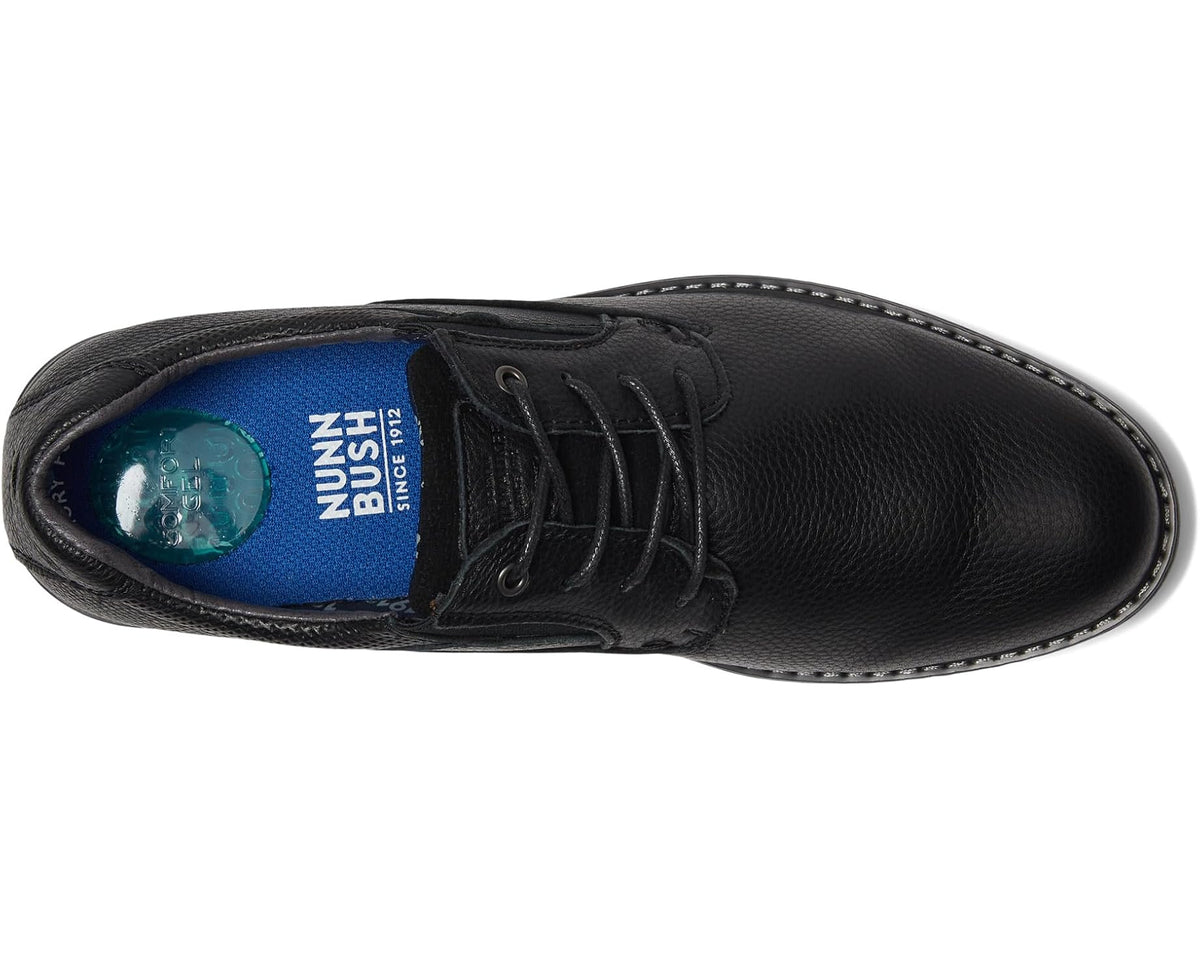 Men's Nunn Bush Bayridge Plain Toe Oxford Black - Eurostride