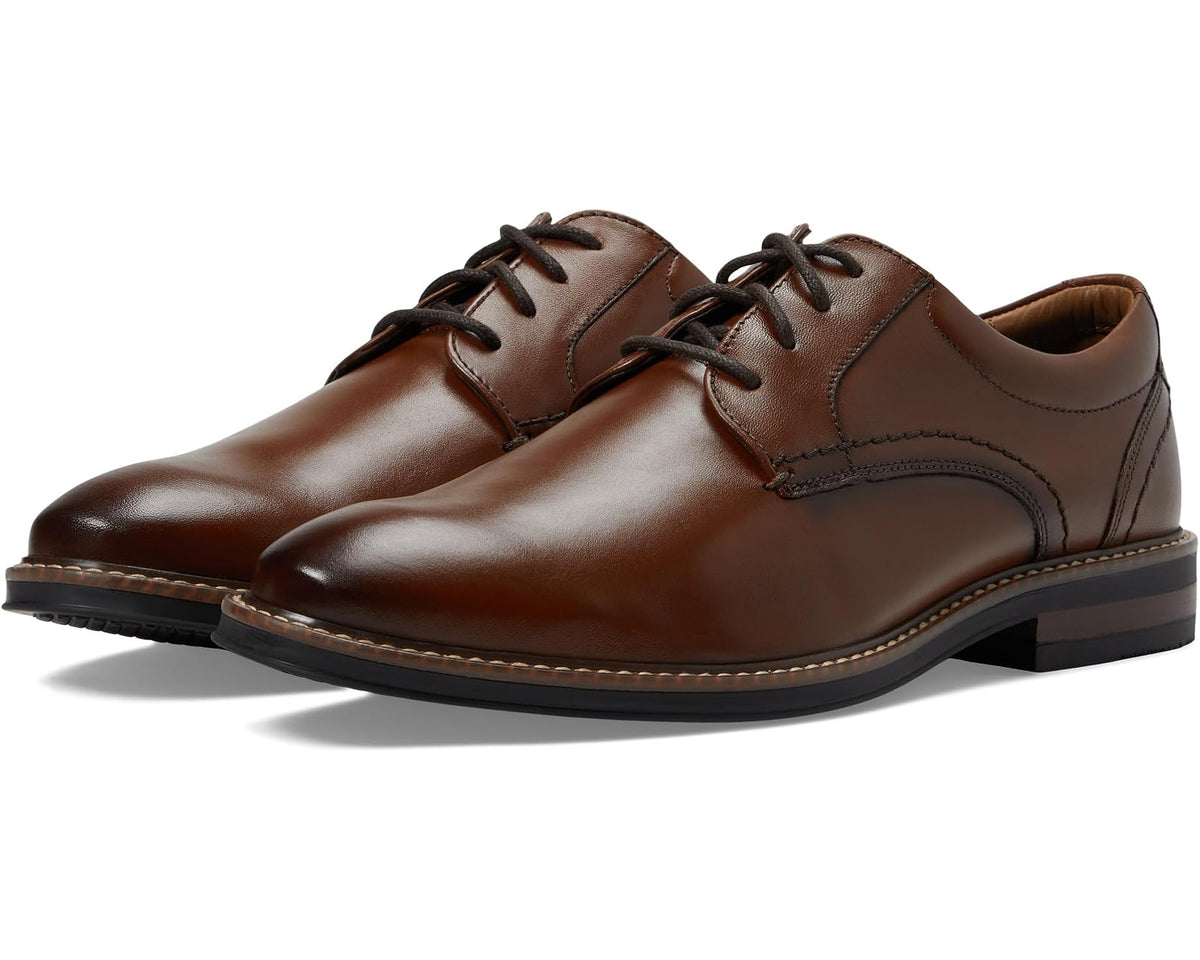 Men's Nunn Bush Calderone Plain Toe Oxford Cognac - Eurostride