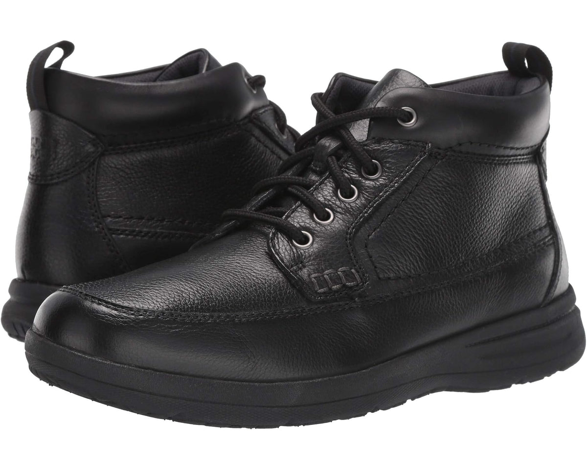 Men's Nunn Bush Cam Moc Toe Boot Black Tumbled - Eurostride