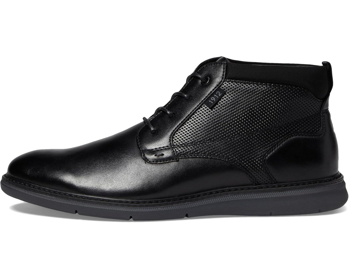 Men's Nunn Bush Chase Plain Toe Chukka Contemporary Fashion Boot Black - Eurostride