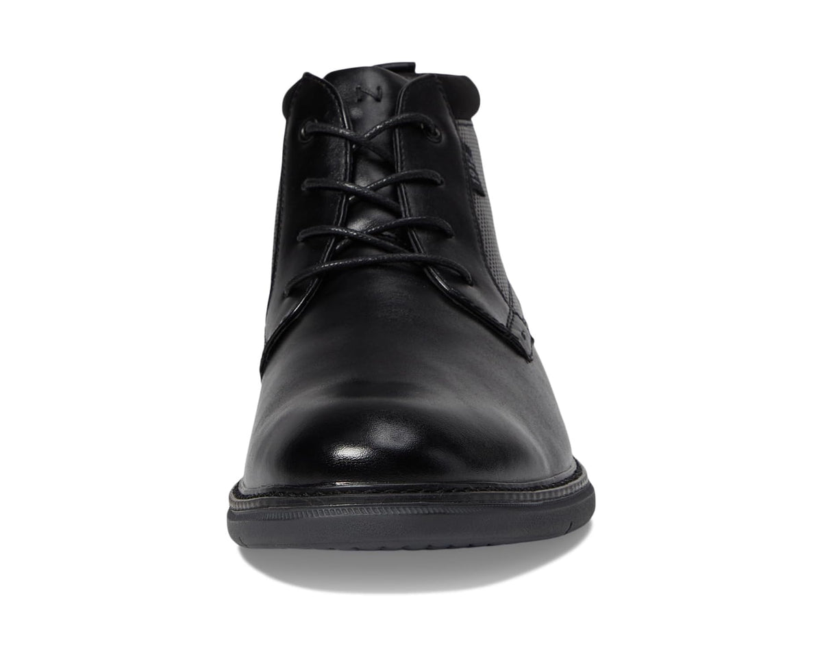 Men's Nunn Bush Chase Plain Toe Chukka Contemporary Fashion Boot Black - Eurostride