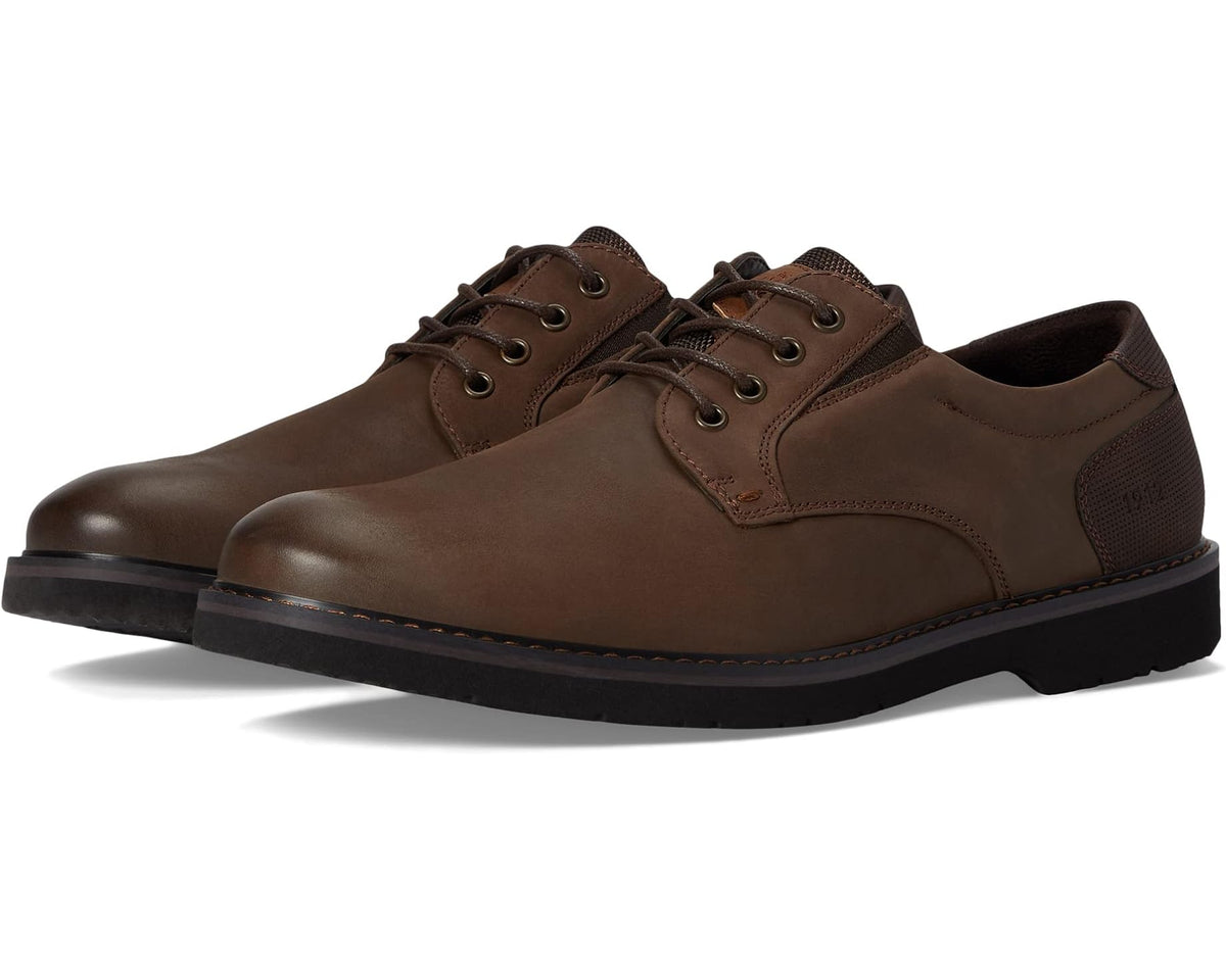 Men's Nunn Bush Denali Plain Toe Oxford Brown Crazy Horse - Eurostride