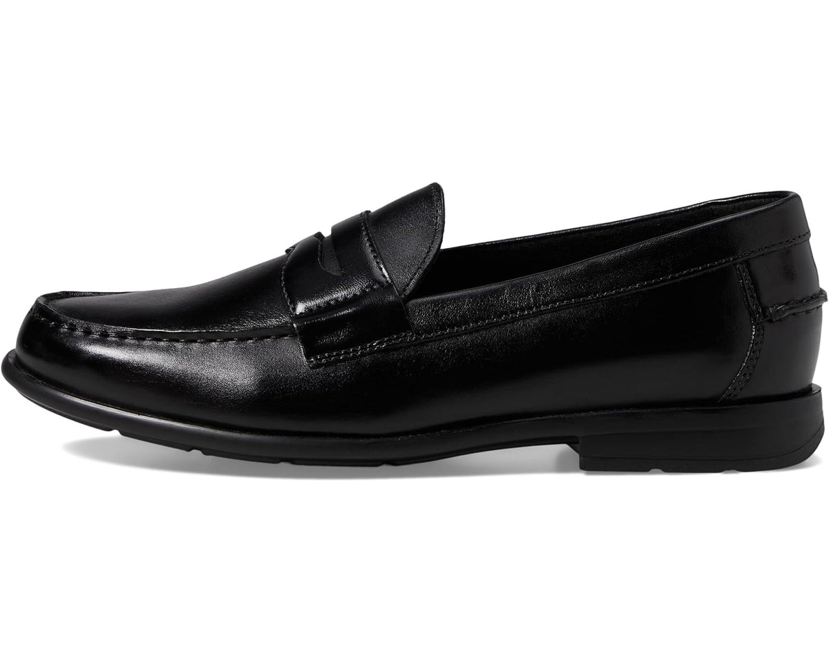 Men's Nunn Bush Drexel Moc Toe Penny Loafer with KORE Walking Comfort Technology Black - Eurostride