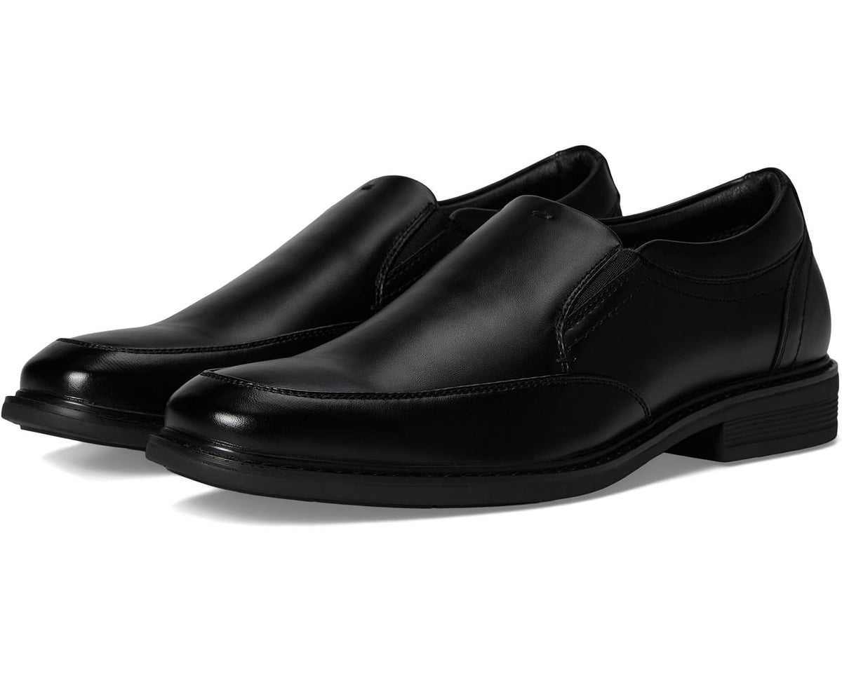 Men's Nunn Bush Jarvis Moccasin Toe Slip-On Dress Casual Business Loafers Black - Eurostride