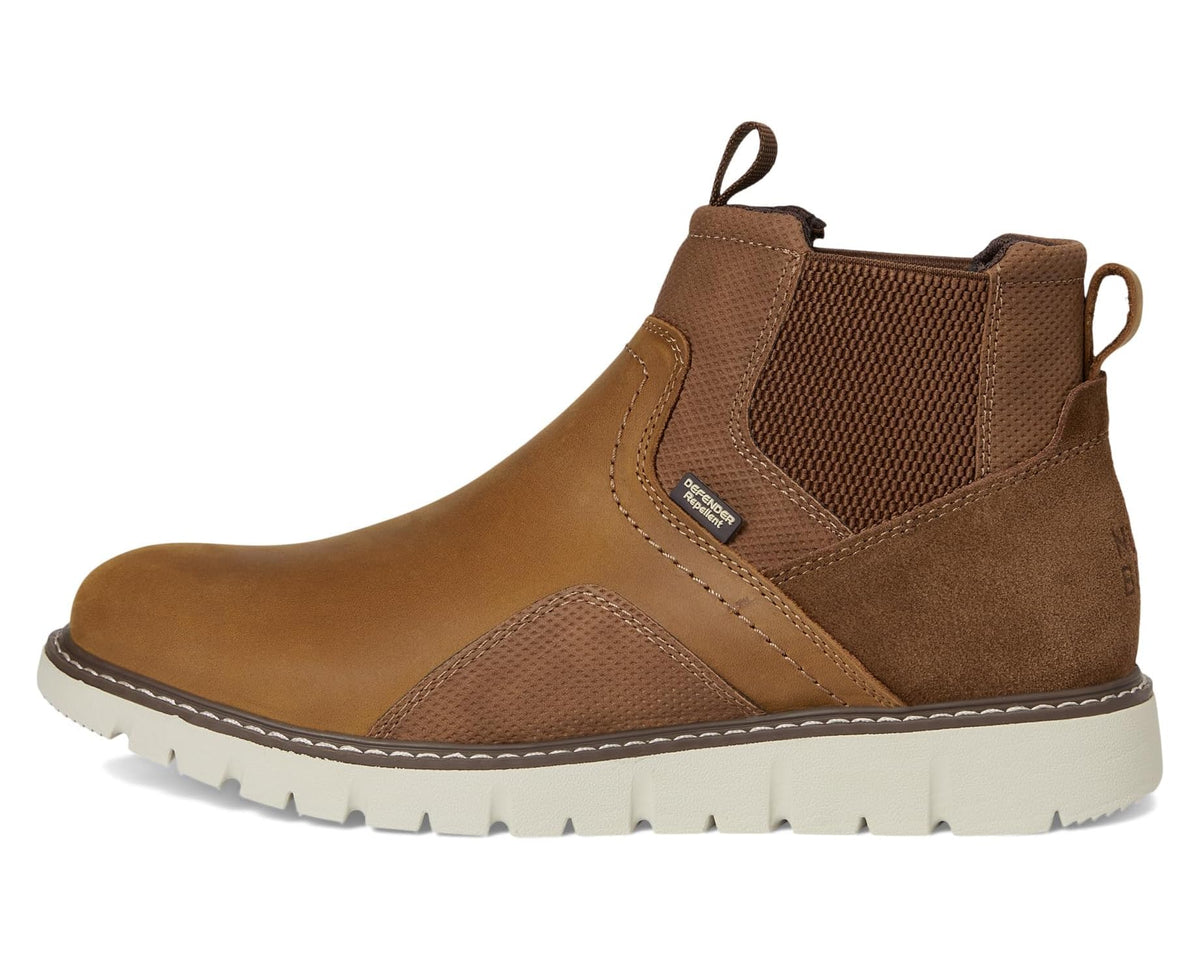 Men's Nunn Bush Karnak Plain Toe Chelsea Boots Lightweight Comfortable Chukka Tan - Eurostride