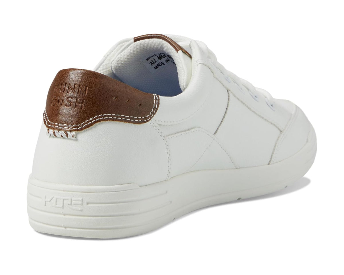 Men's Nunn Bush Kore City Walk Oxford Athletic Style Sneaker Lace Up White - Eurostride